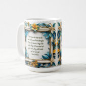 Blauer Topaz Blossom Rahmen Kaffeetasse (Vorderseite Links)