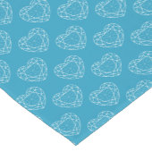 Blauer Topaz Herz 4. Jubiläumstisch Läufer (Ecke)