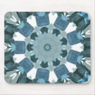 Blauer Topaz Kaleidoskop Mousepad