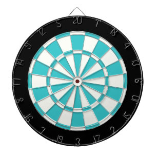 Blauer Topaz Schwarzweiss Dartscheibe