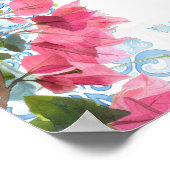 Blauer Tor | Hochzeitsprogramm für Griechenland Poster (Ecke)