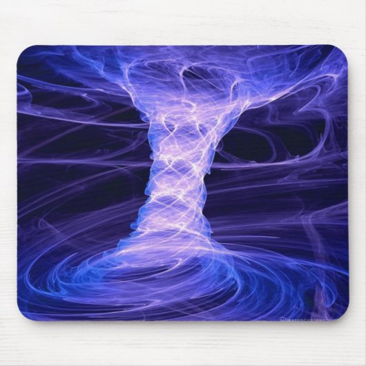 Blauer Tornado-Raum Mousepad (Vorne)