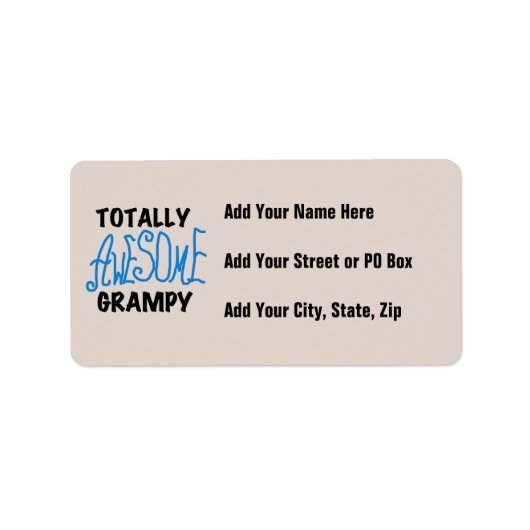 Blauer Total Phantastische graue Hemden und Gesche Adressaufkleber (Vorne)