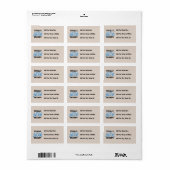 Blauer Total Phantastische graue Hemden und Gesche Adressaufkleber (Vorne)