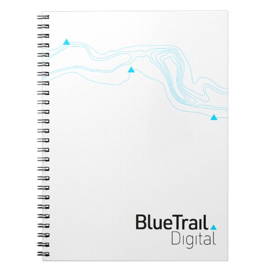 Blauer Trail Digital Spiralblock Notizblock (Vorderseite)