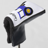 Blauer Traktor Design Golf Headcover (3/4 Vorderseite)