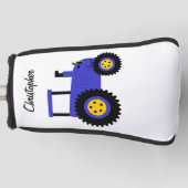 Blauer Traktor Design Golf Headcover (Vorderseite)