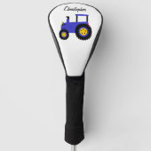 Blauer Traktor Design Golf Headcover (Vorderseite)