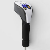 Blauer Traktor Design Golf Headcover (angewinkelt)
