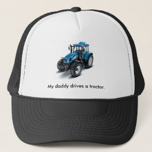 Blauer Traktor, Mein Papa fährt einen Traktor. Truckerkappe