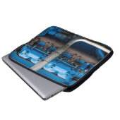 Blauer Traktormotor Laptopschutzhülle (Vorne Knopf)