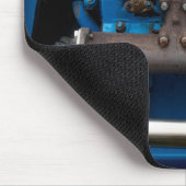 Blauer Traktormotor Mousepad (Ecke)