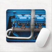 Blauer Traktormotor Mousepad (Mit Mouse)