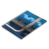 Blauer Traktormotor Notizblock (Linke Seite)