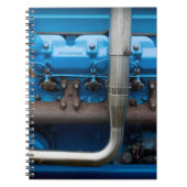 Blauer Traktormotor Notizblock (Vorderseite)