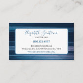 Blauer Traubenstreifen Visitenkarte (Rückseite)