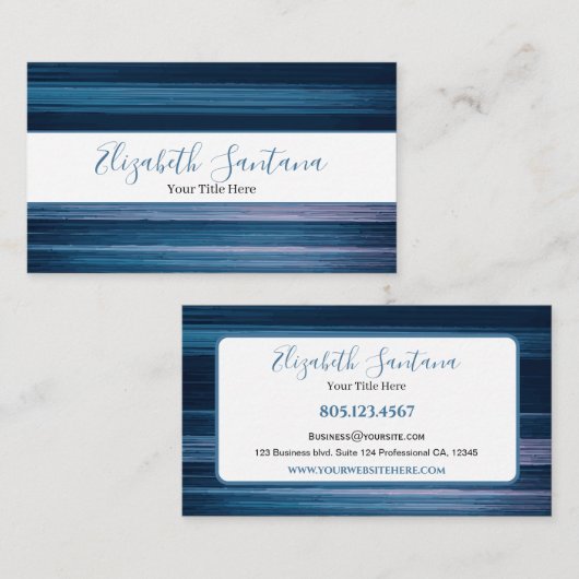 Blauer Traubenstreifen Visitenkarte (Vorne/Hinten)