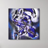 Blauer Traum. Abstrakt Leinwanddruck (Vorderseite)