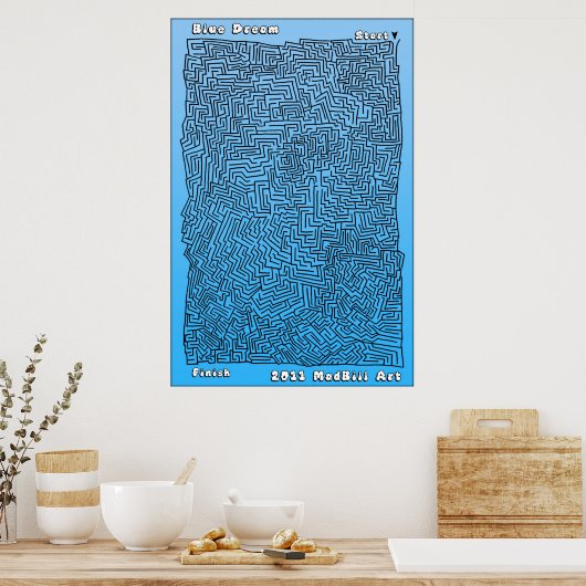 Blauer Traum Poster (Küche)