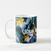 Blauer Traum, Rose Blumenmuster Persönliche Umarmu Kaffeetasse (Links)