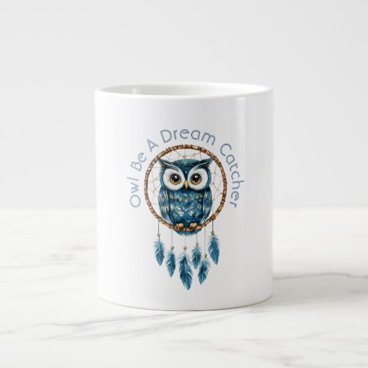 Blauer Traumfänger Jumbo-Tasse (Vorderseite)