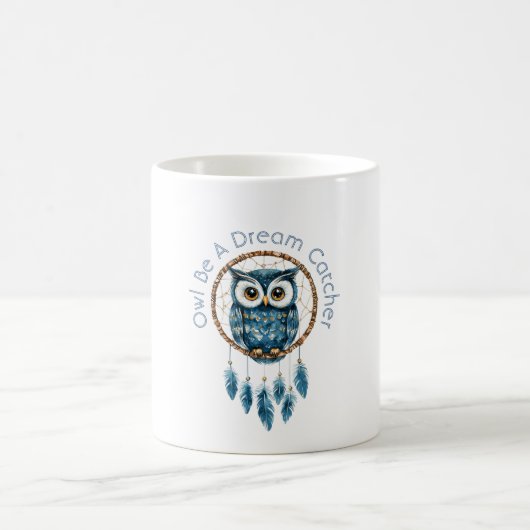 Blauer Traumfänger Kaffeetasse (Mittel)