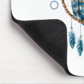 Blauer Traumfänger Mousepad (Ecke)