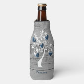 Blauer Tree des Herzens Personalisierte Flasche Co Flaschenkühler (Flaschenvorderseite)