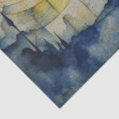 Blauer Tree im Dekoupage-Tissue des Mondlichts Seidenpapier (Detail)