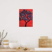 Blauer Tree Poster (Küche)