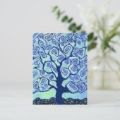 Blauer Tree Postkarte (Stehend Vorderseite)