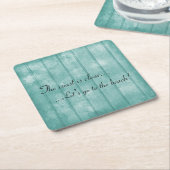 Blauer Treibholz-Strand-Untersetzer Rechteckiger Pappuntersetzer (angewinkelt)