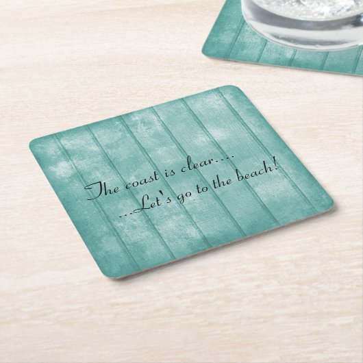 Blauer Treibholz-Strand-Untersetzer Rechteckiger Pappuntersetzer (angewinkelt)