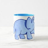 Blauer Triceratops Tasse (Zentrum)