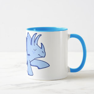 Blauer Triceratops Tasse