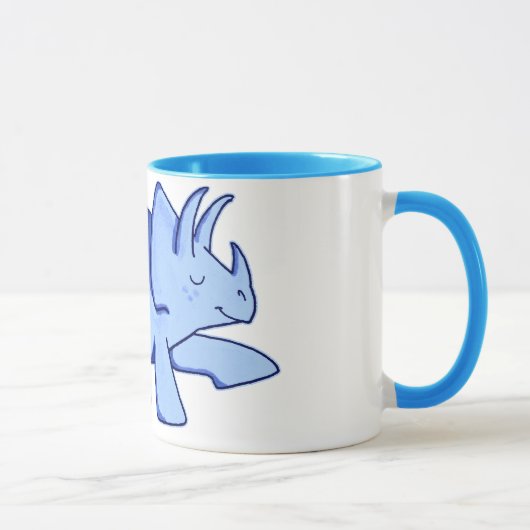 Blauer Triceratops Tasse (Rechts)