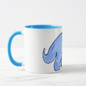 Blauer Triceratops Tasse (Links)