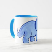 Blauer Triceratops Tasse (Vorderseite Links)