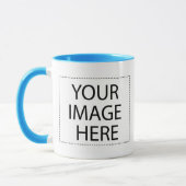 Blauer Trimmgriff Zwei-Bilder-Vorlage 15oz Tasse (Links)