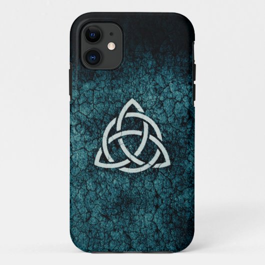 Blauer Triquetra Kasten Case-Mate iPhone Hülle (Rückseite)