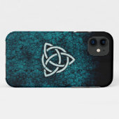 Blauer Triquetra Kasten Case-Mate iPhone Hülle (Rückseite (Horizontal))
