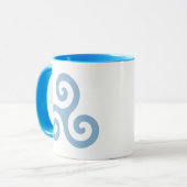 Blauer Triskelion Tasse (Vorderseite Links)