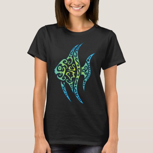 Blauer Tropenfisch T-Shirt (Vorderseite)