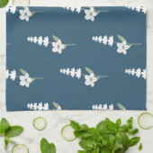 Blauer tropischer Blütensommer des botanischen Frü Geschirrtuch (Gefaltet)