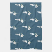 Blauer tropischer Blütensommer des botanischen Frü Geschirrtuch (Vertikal)