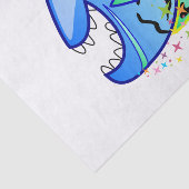 Blauer tropischer Piranha mit Sternen Seidenpapier (Ausschnitt)