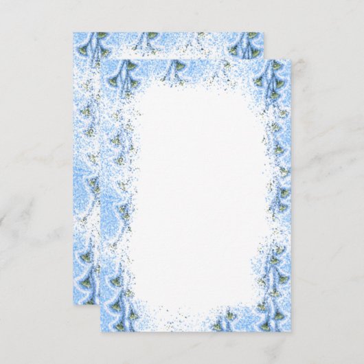 Blauer Trumpet Blank Einladung Template (Vorne/Hinten)