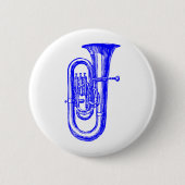 Blauer Tuba Button (Vorderseite)