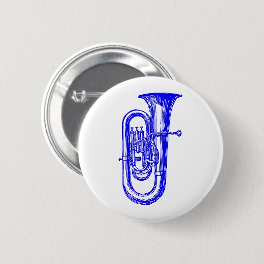 Blauer Tuba Button (Vorne & Hinten)