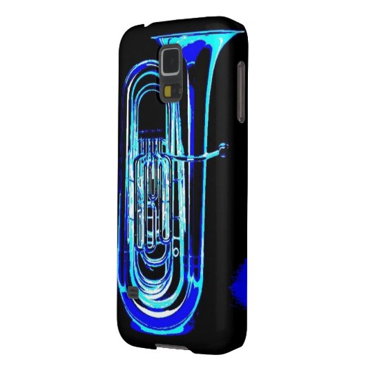 Blauer Tuba Case-Mate Samsung Galaxy Hülle (Rückseite Links)